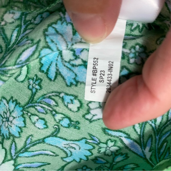 J Crew Ruffle-trim short-sleeve top in marigold blooms Size XL - Picture 6 of 6